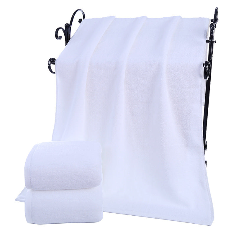 Bath Towel Cotton Adult Thickened And Increased Water-absorbing White