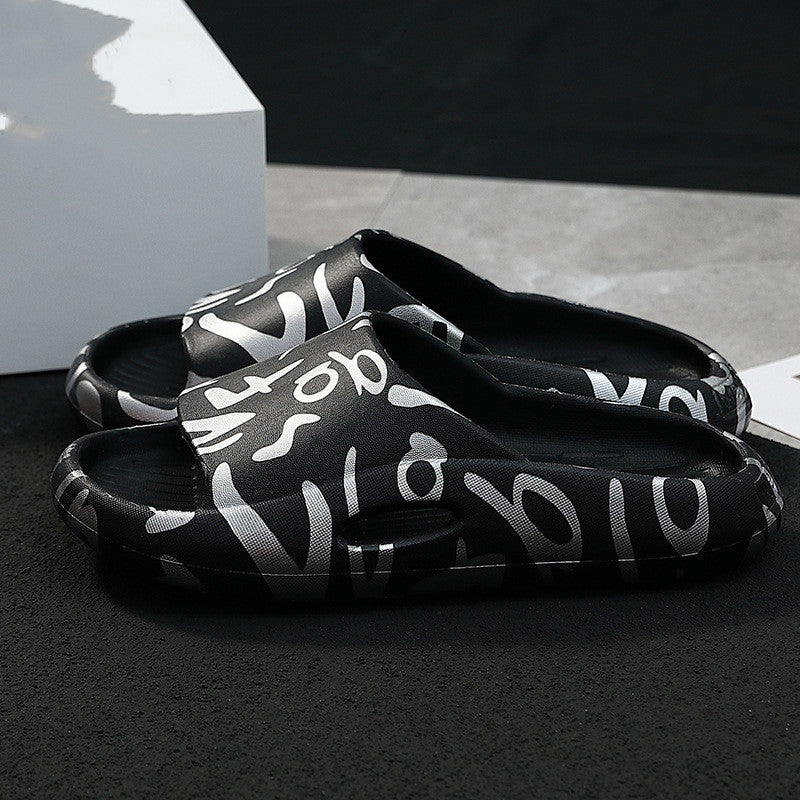 Women's Creative Print Platform Slippers