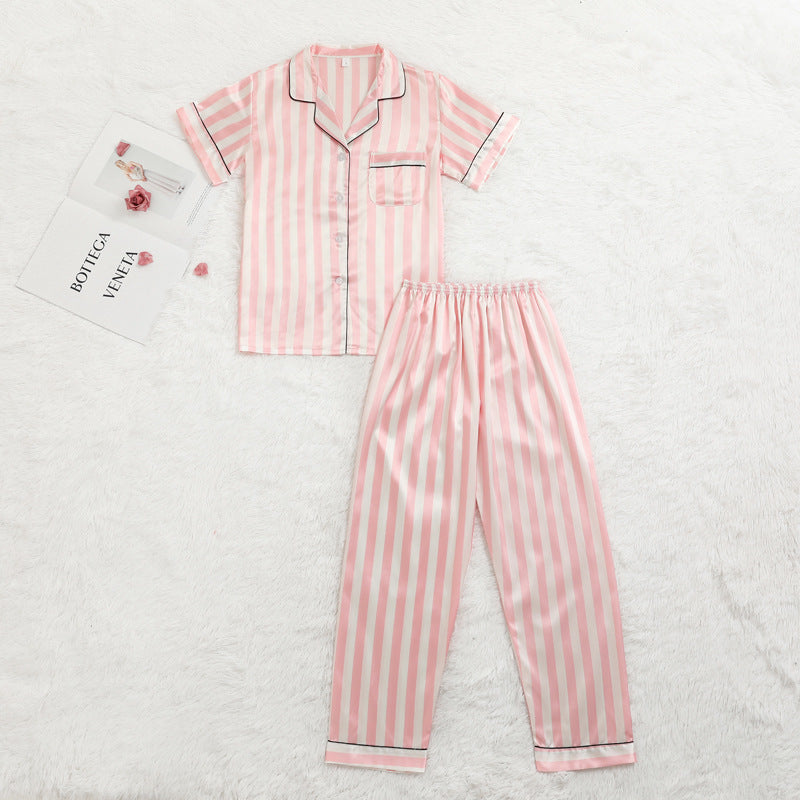 Fashionable Female Ice Four Piece Sling Pajamas For Female