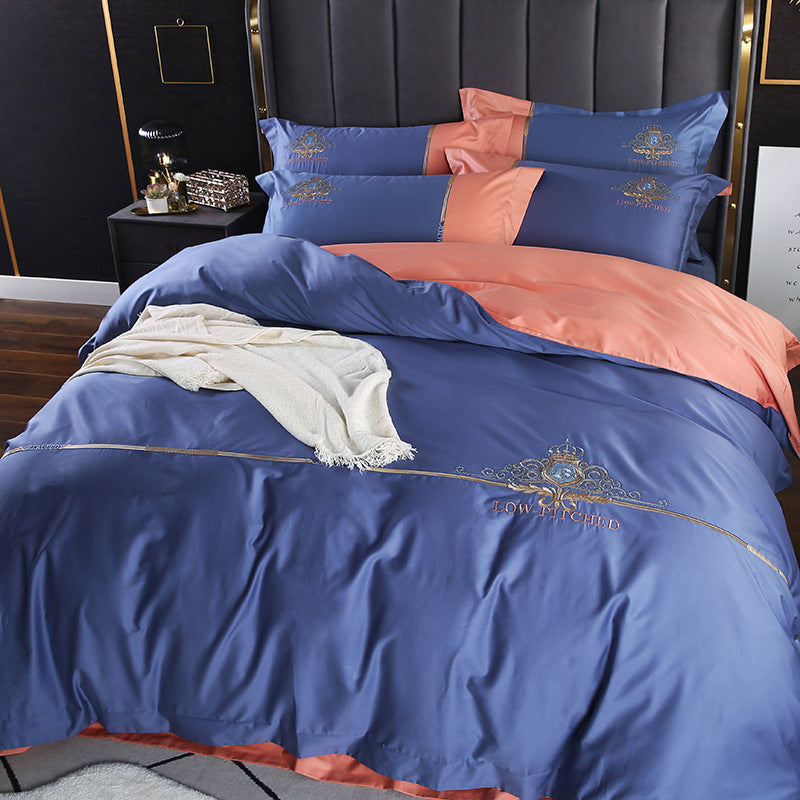 Luxury Embroidered Skin-friendly Quilt Cover Bedding