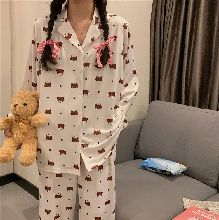 Loose bear two-piece home suit