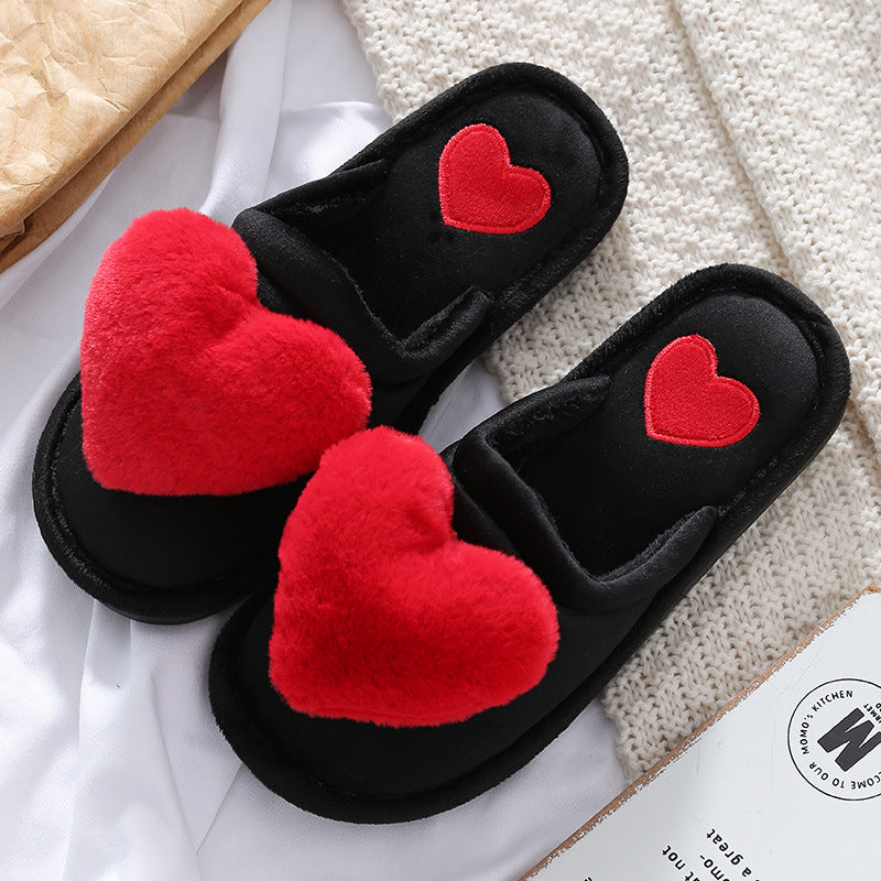 Cute Love Fluffy Slipper Home Slippers