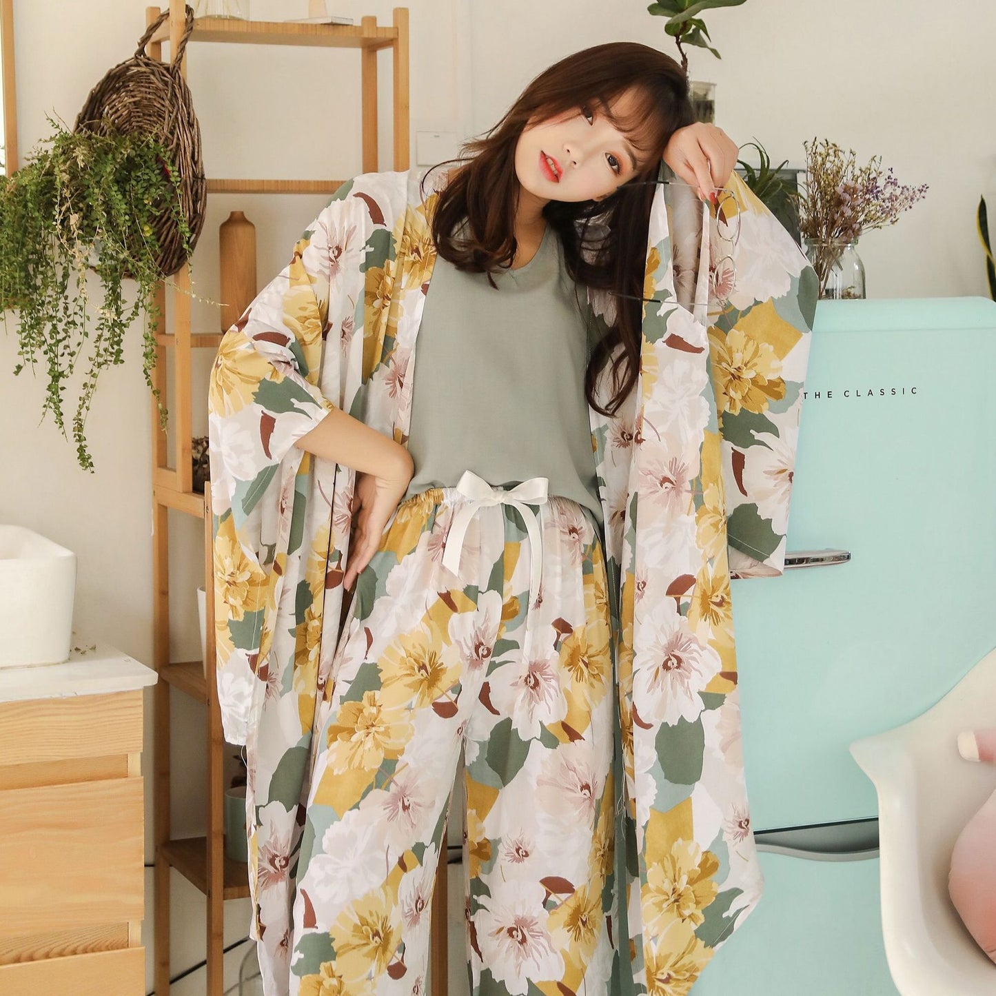 Cotton four-piece pajamas