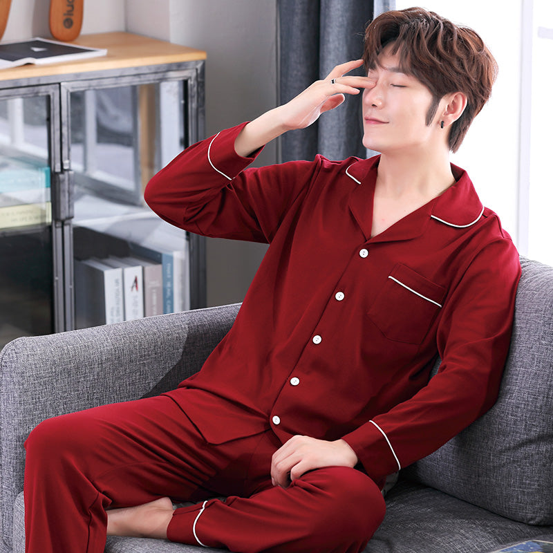 Long Sleeve Thin Cotton Pajamas That Can Be Worn Outside