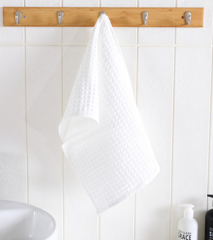 Pure Cotton Waffle Bath Towel