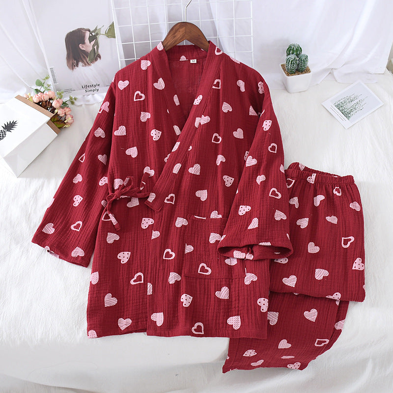 Japanese love long sleeve trousers kimono