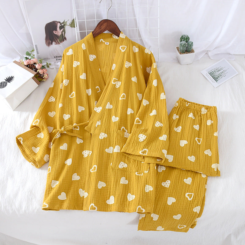 Japanese love long sleeve trousers kimono