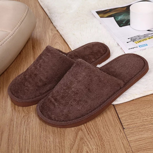 Winter Cotton Slippers New Plush Cotton Shoes Men's Winter Warm Home Couple Cotton Slippers Women's Slippers