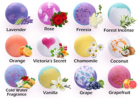 Bath Bombs 14 Pieces Of Explosive Salt Ball Gift Box With Various Fragrance