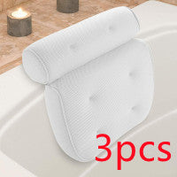 6 suction cups bath pillow