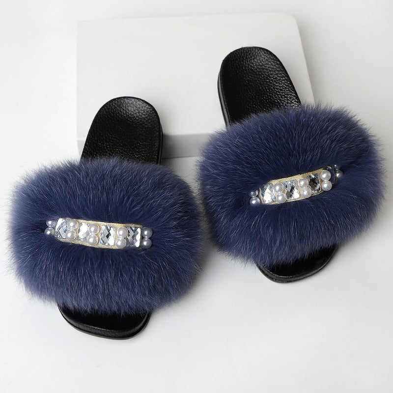 Fashion Simple Ladies Wool Slippers