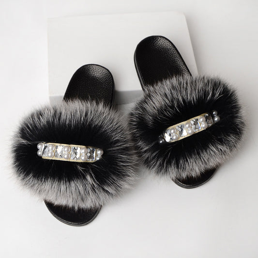 Fashion Simple Ladies Wool Slippers