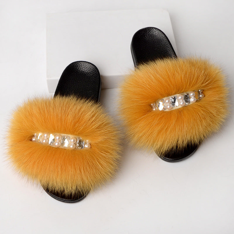 Fashion Simple Ladies Wool Slippers