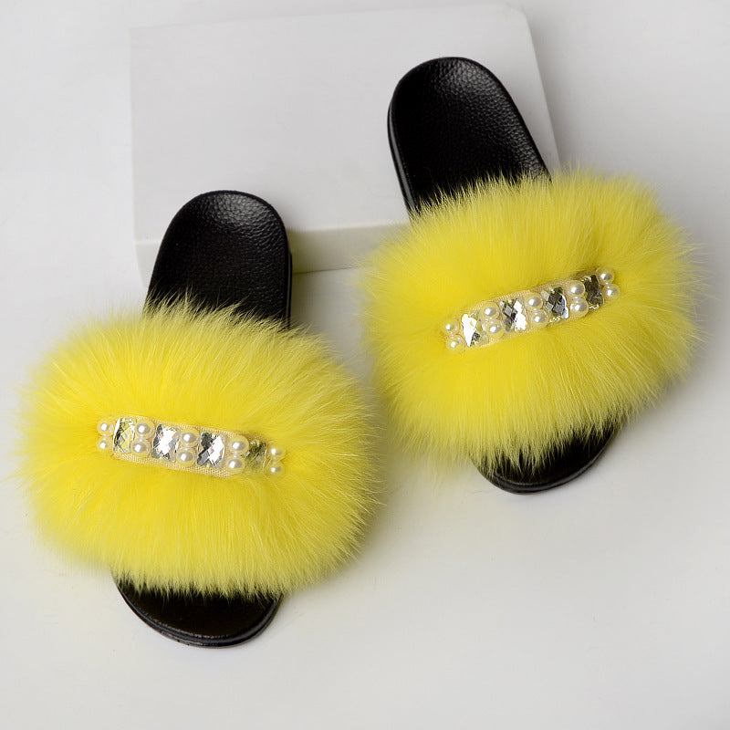 Fashion Simple Ladies Wool Slippers