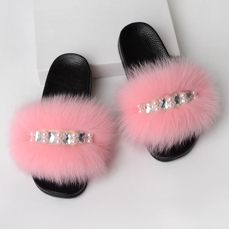 Fashion Simple Ladies Wool Slippers