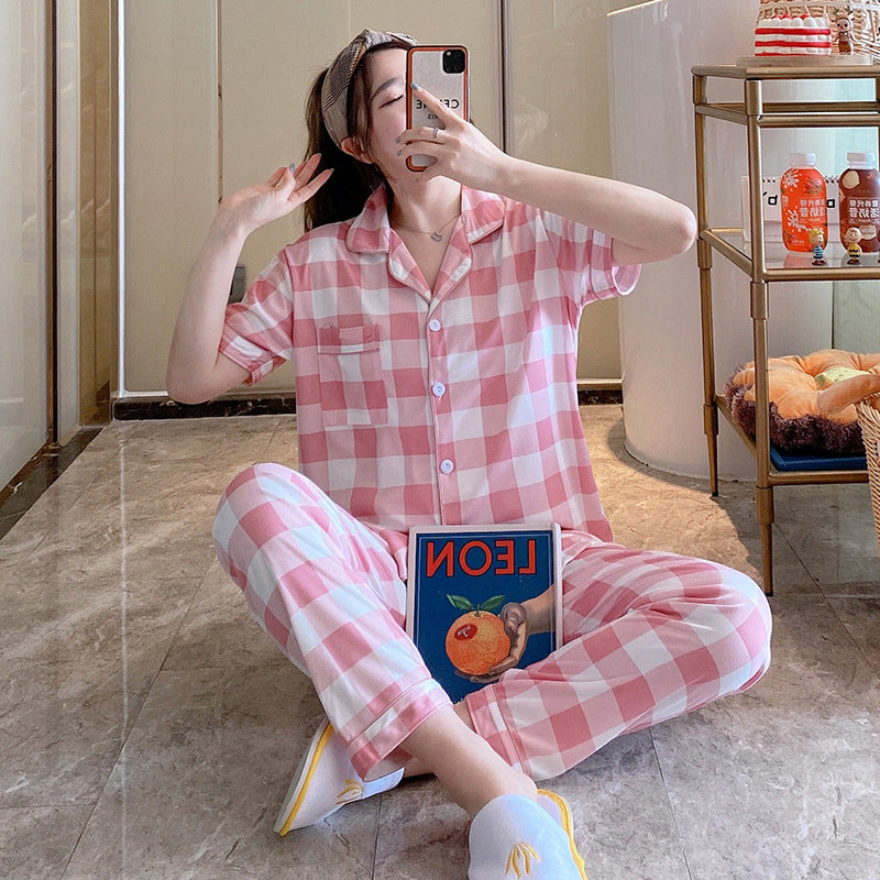 Short-sleeved Trousers Milk Silk Women's Pajamas