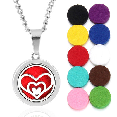 Oils Diffuser Necklace Locket Pendant Free With Pcs Oil Pads