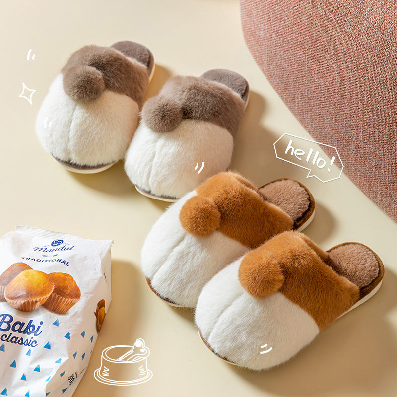 Women's Cute Indoor Plush Corgi Slippers