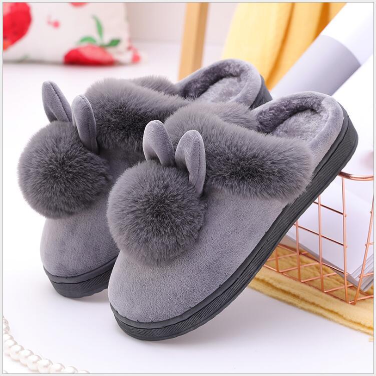 Women Puffball Cotton Slippers