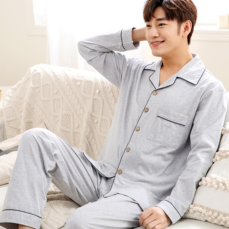 Long Sleeve Thin Cotton Pajamas That Can Be Worn Outside