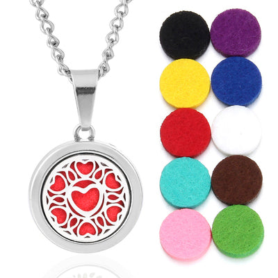 Oils Diffuser Necklace Locket Pendant Free With Pcs Oil Pads