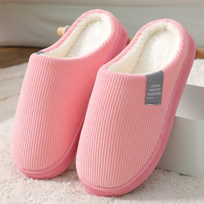 Men's And Women's Home Warm In Winter Cotton Slippers