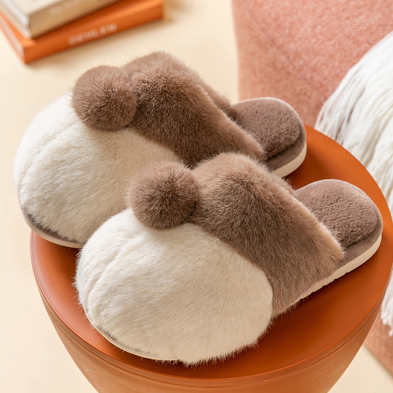 Women's Cute Indoor Plush Corgi Slippers