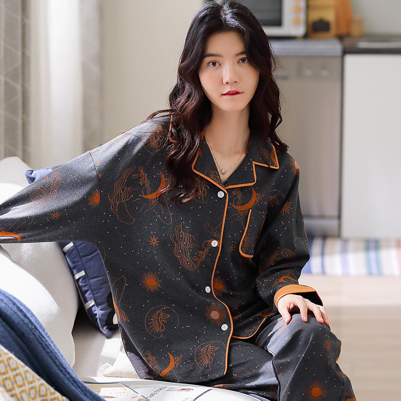 Women's long sleeve pajamas suit