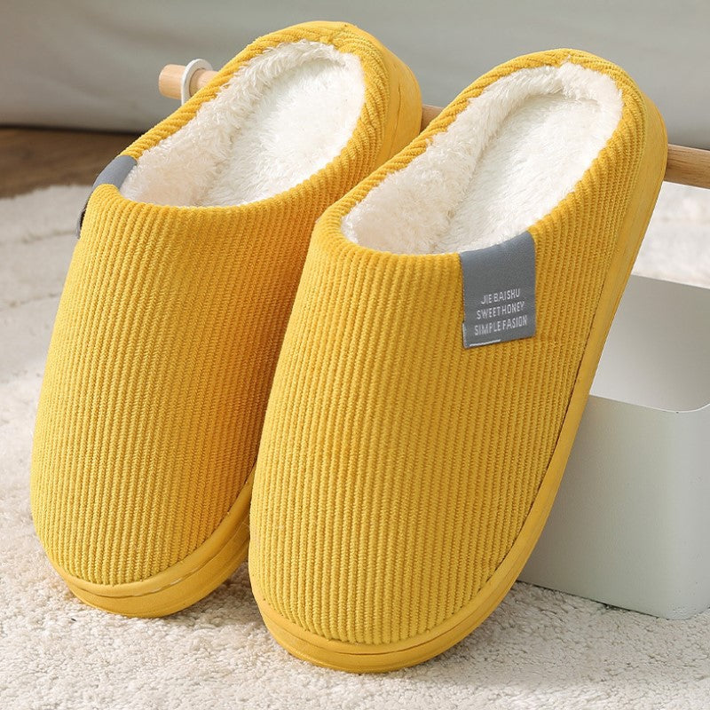 Men's And Women's Home Warm In Winter Cotton Slippers