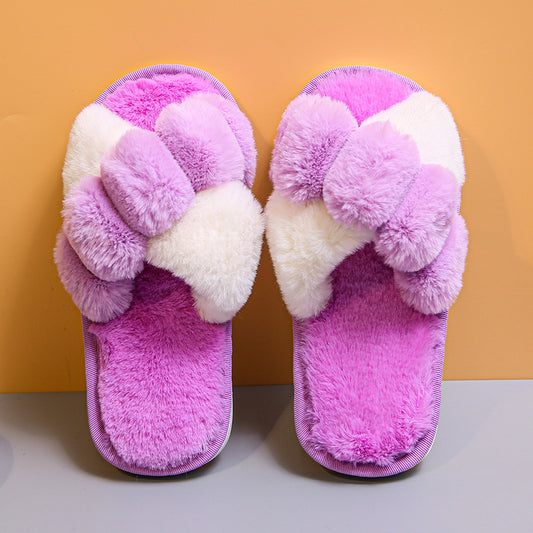 Women's Home Warm Casual Plush Slippers