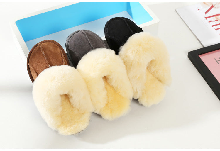 One piece Baotou hairy slippers