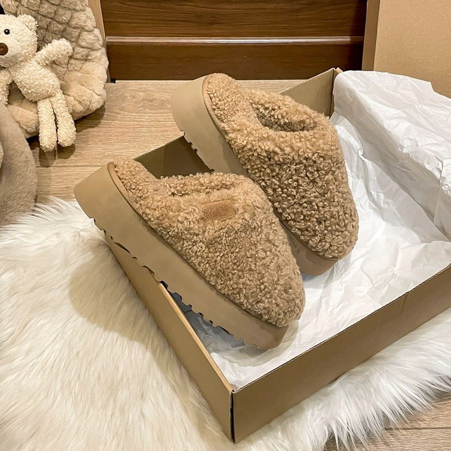 Teddy Fluffy Slippers Women's Outer Wear