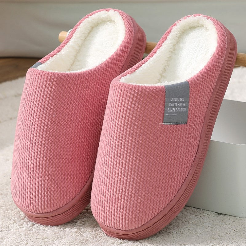 Men's And Women's Home Warm In Winter Cotton Slippers