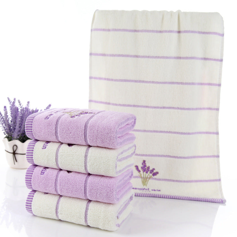 Pure Cotton 32 Strand Embroidered Face Washing Towel