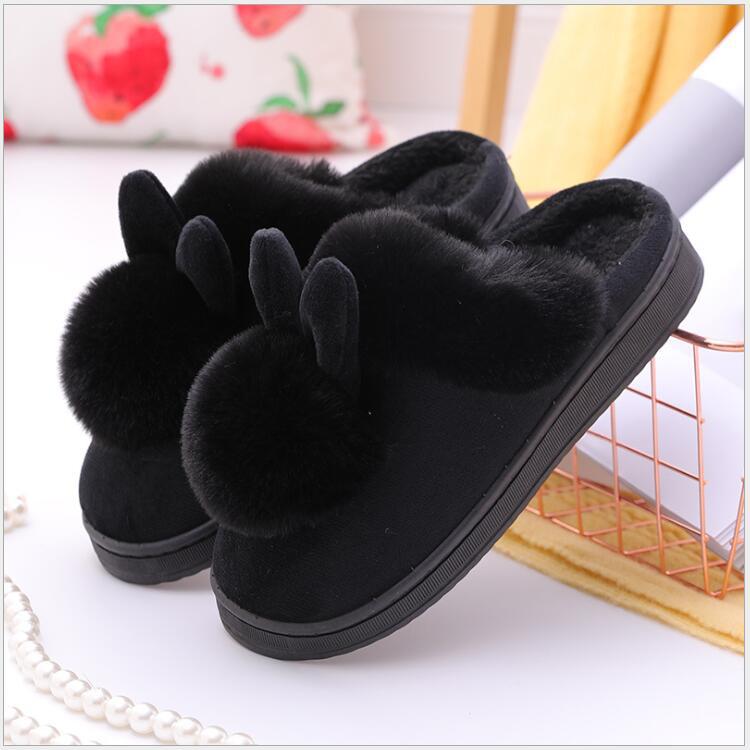 Women Puffball Cotton Slippers