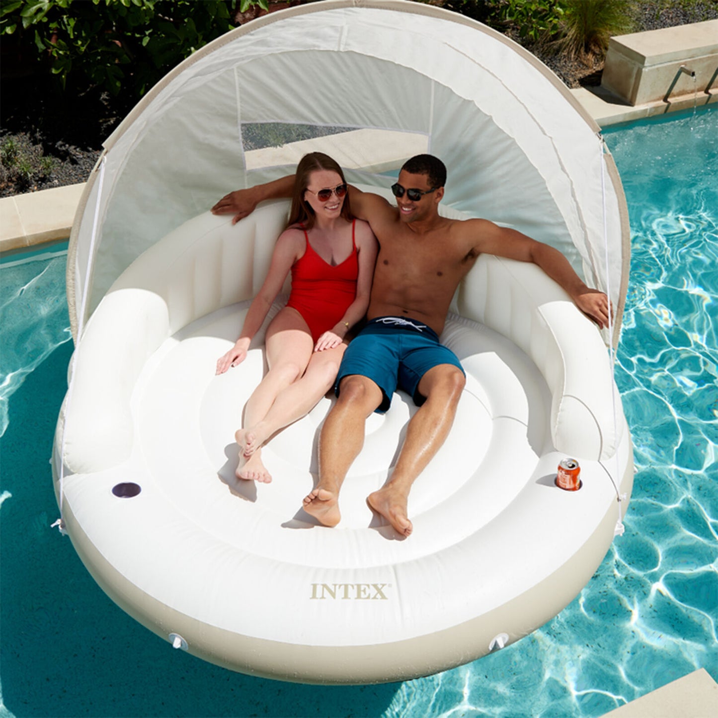 Couples Covered Shade Luxury Recliner Water Detachable