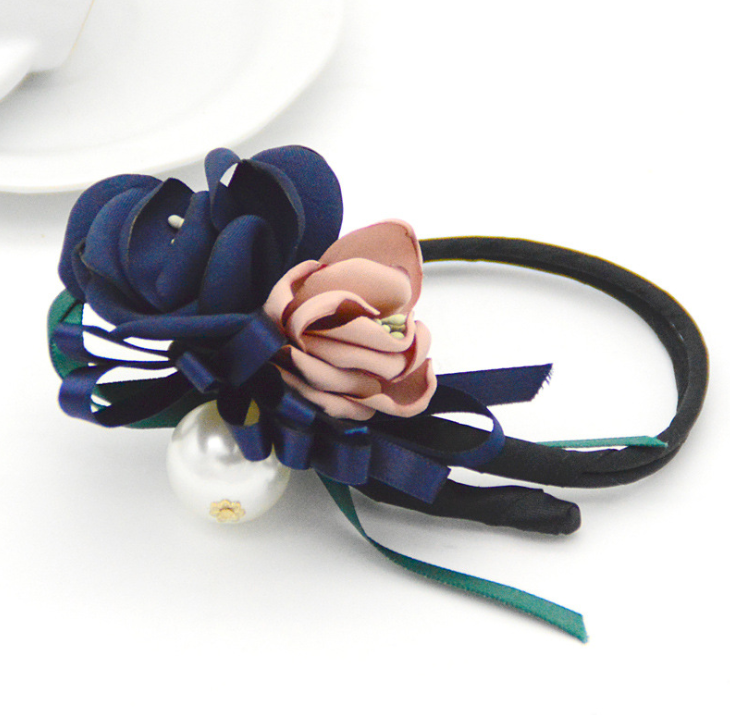 Half Bun Pearl Flower Hair Pin