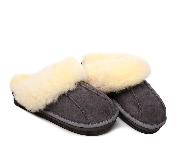 One piece Baotou hairy slippers