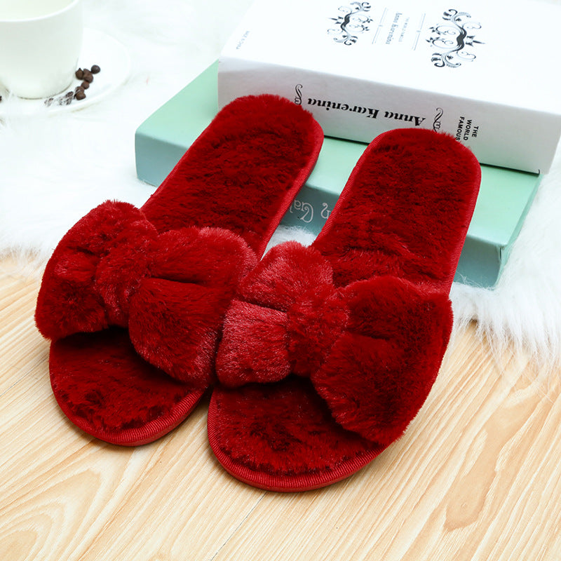 Bow Toe Slippers