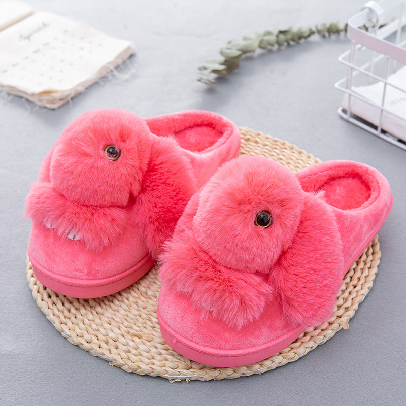 Rabbit cotton slippers