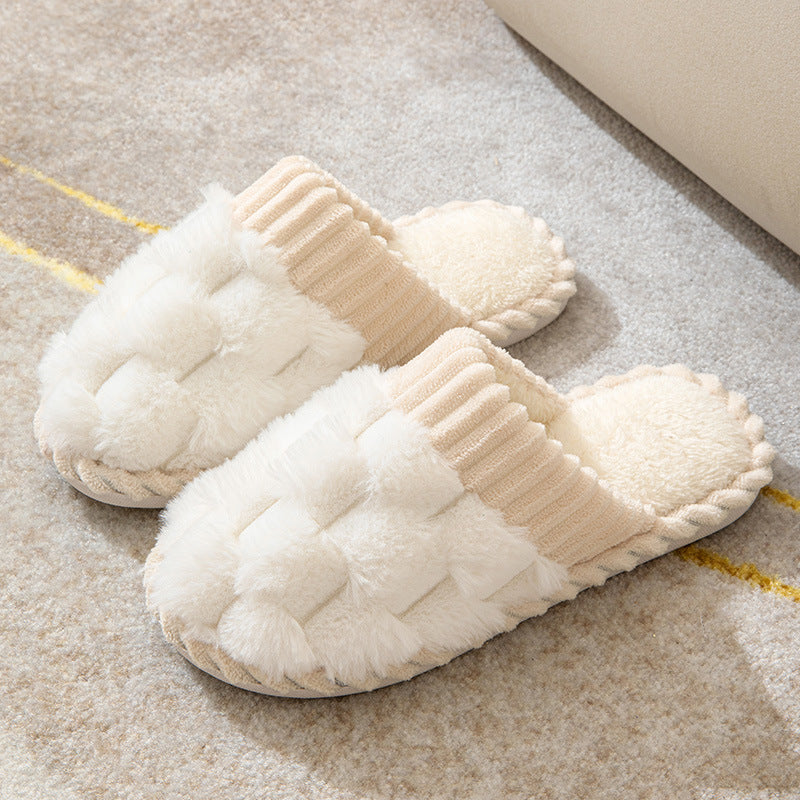 Platform Couple Plush Slippers