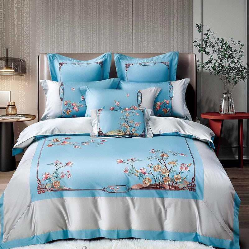 Luxury Embroidered Skin-friendly Quilt Cover Bedding