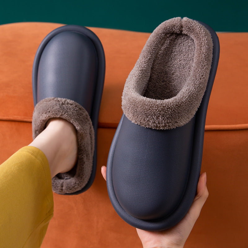 Waterproof slippers women winter home