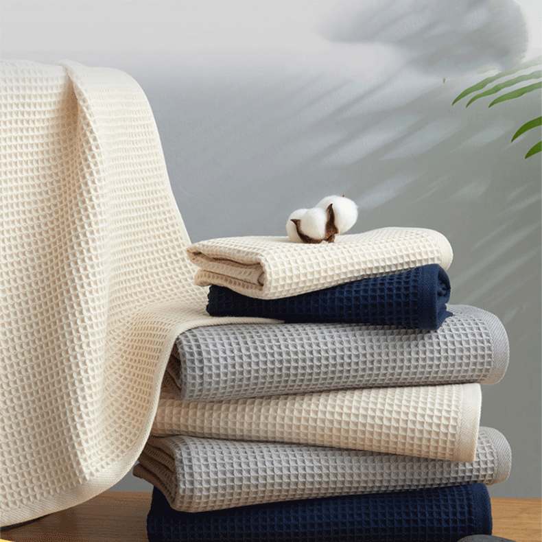 Pure Cotton Japanese-style Honeycomb Pattern Towel