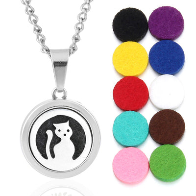 Oils Diffuser Necklace Locket Pendant Free With Pcs Oil Pads