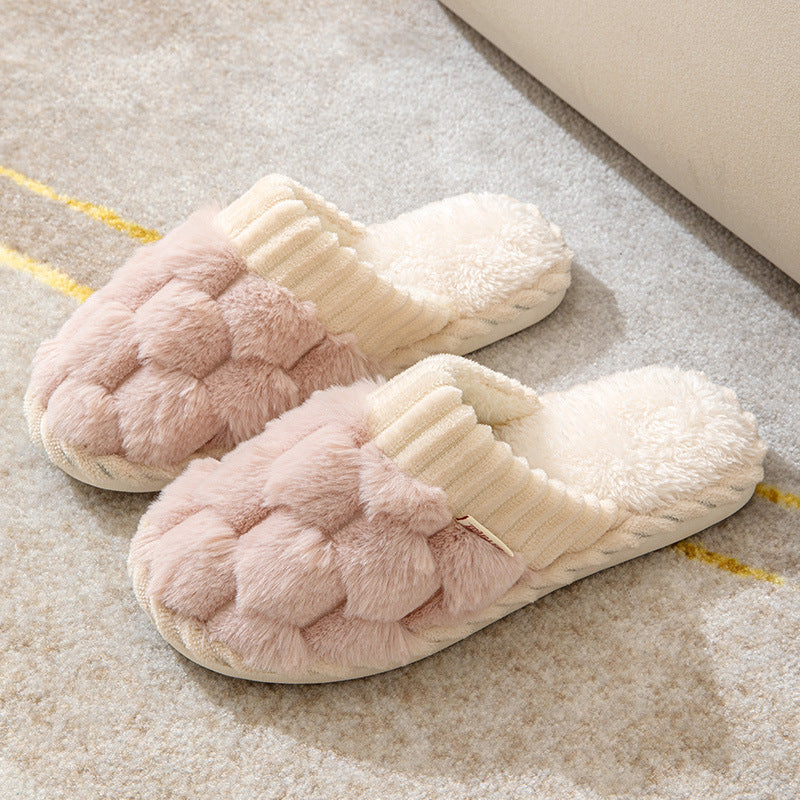 Platform Couple Plush Slippers