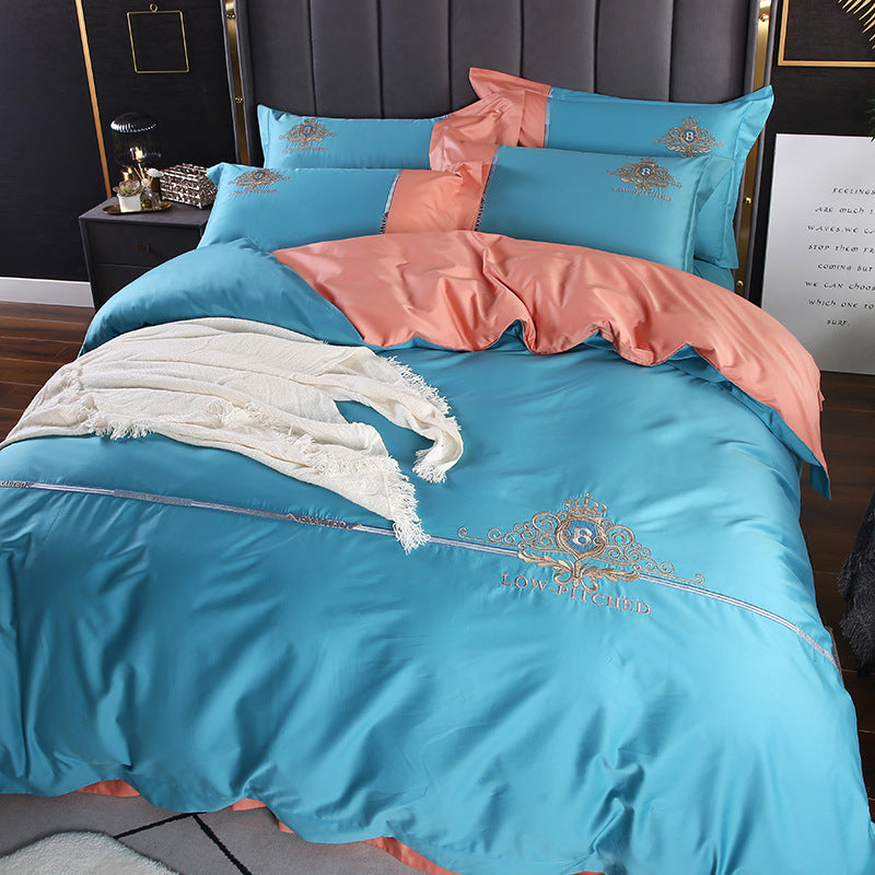 Luxury Embroidered Skin-friendly Quilt Cover Bedding