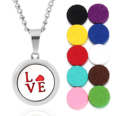 Oils Diffuser Necklace Locket Pendant Free With Pcs Oil Pads