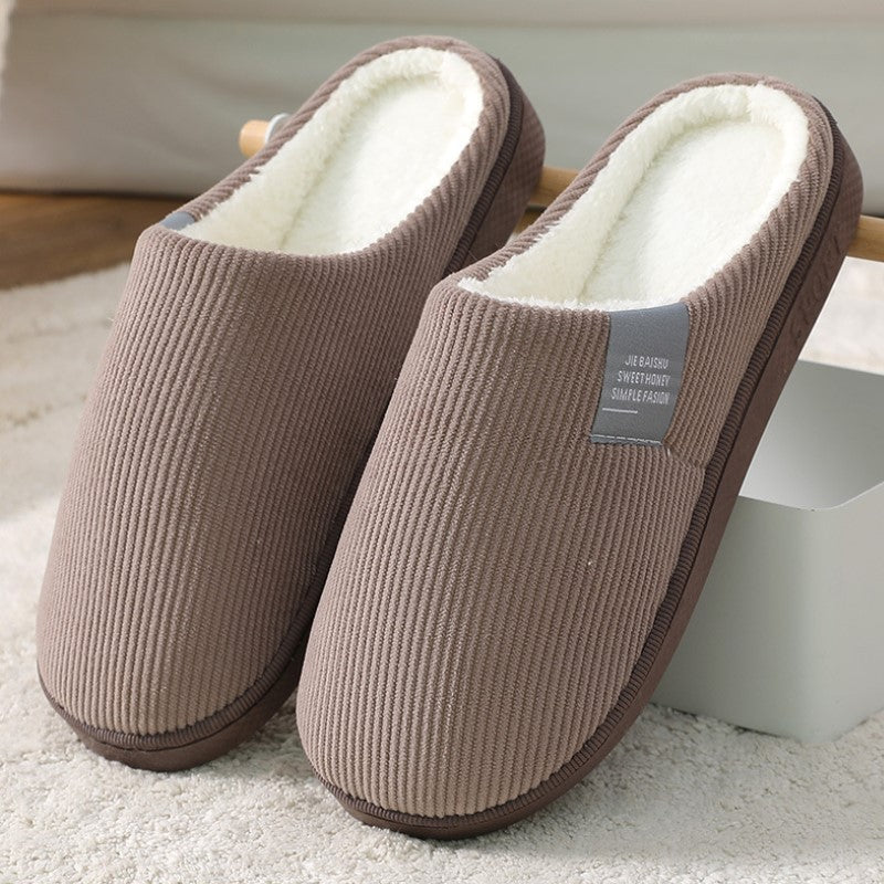 Men's And Women's Home Warm In Winter Cotton Slippers