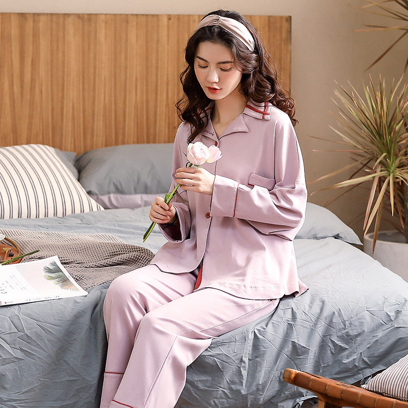 Women's long sleeve pajamas suit